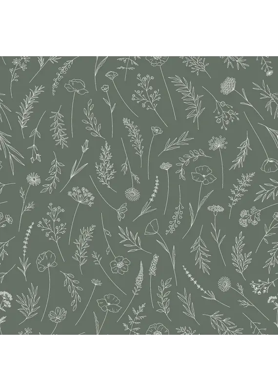Brunelli Megan Floral Green Tablecloth by Brunelli
