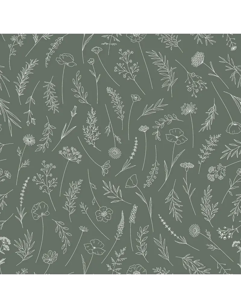 Brunelli Megan Floral Green Tablecloth by Brunelli