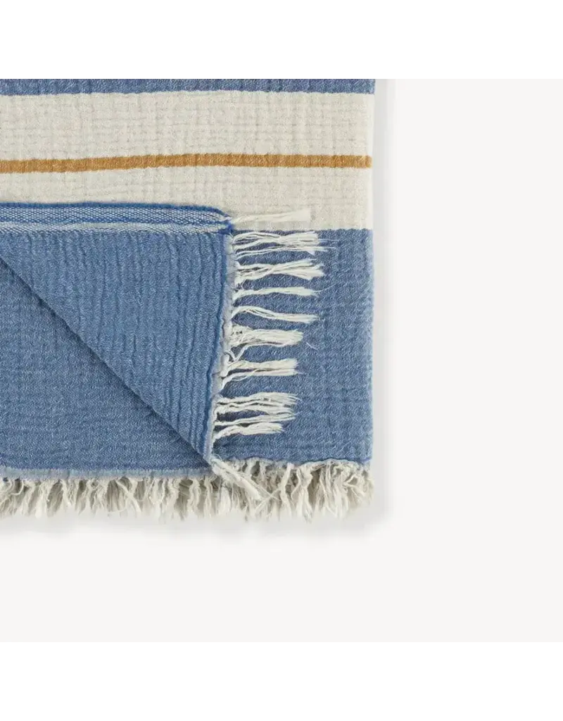 Pokoloko Pokoloko Crinkle Towel – 100% Turkish Cotton in Blue