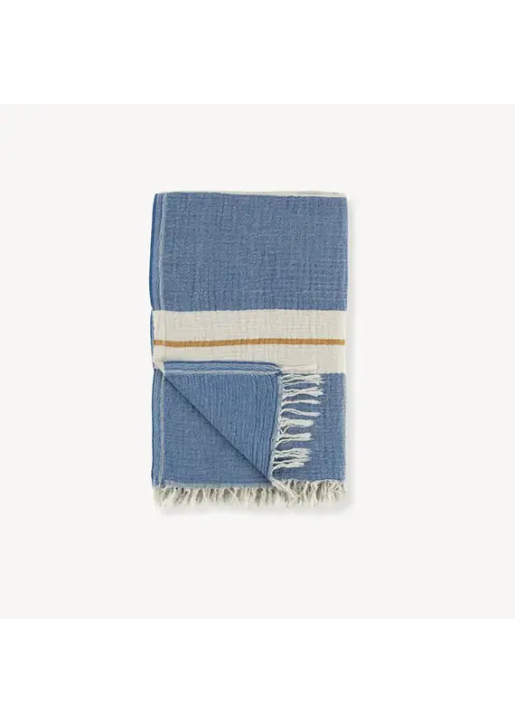 Pokoloko Pokoloko Crinkle Towel – 100% Turkish Cotton in Blue