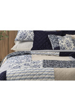 Brunelli Navy Patchwork Reversible Quilt by Brunelli