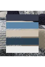 Brunelli Navy Patchwork Reversible Quilt by Brunelli