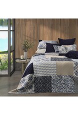 Brunelli Navy Patchwork Reversible Quilt by Brunelli