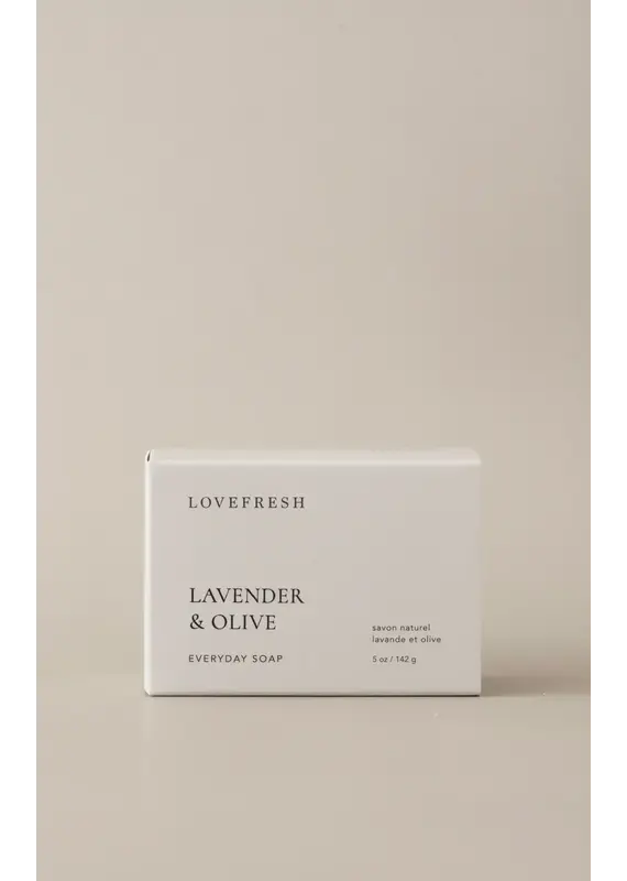 Love Fresh Lovefresh Lavender & Olive Everyday Soap – 5 oz / 142g