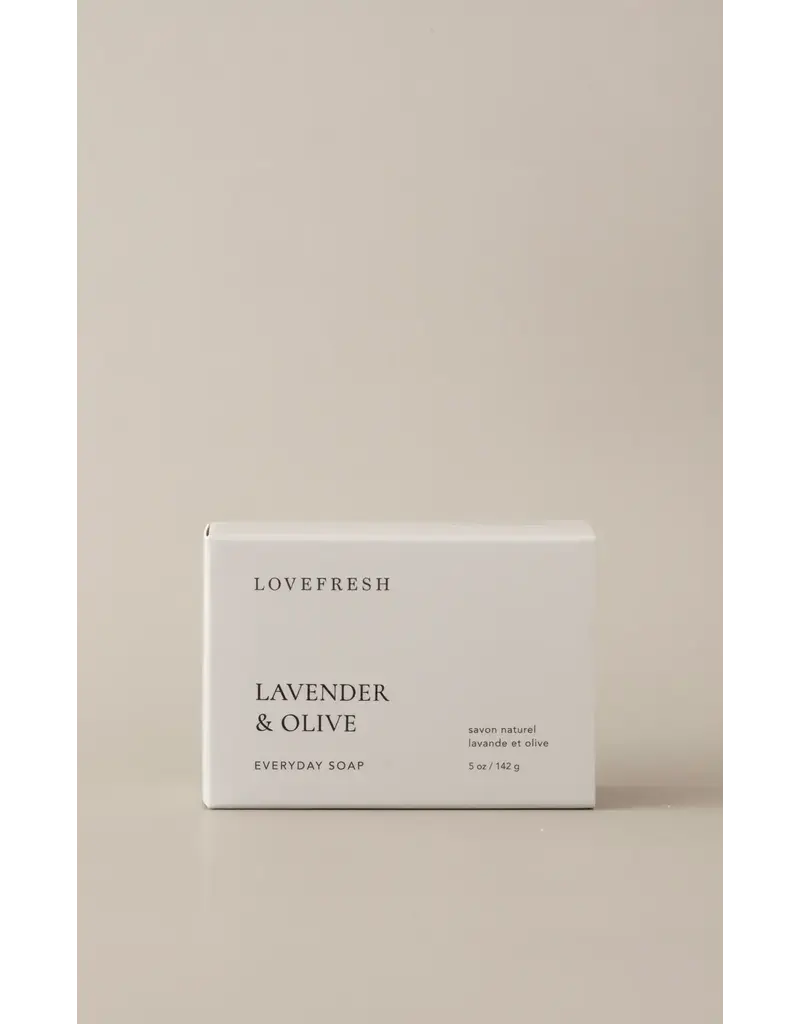 Love Fresh Lovefresh Lavender & Olive Everyday Soap – 5 oz / 142g