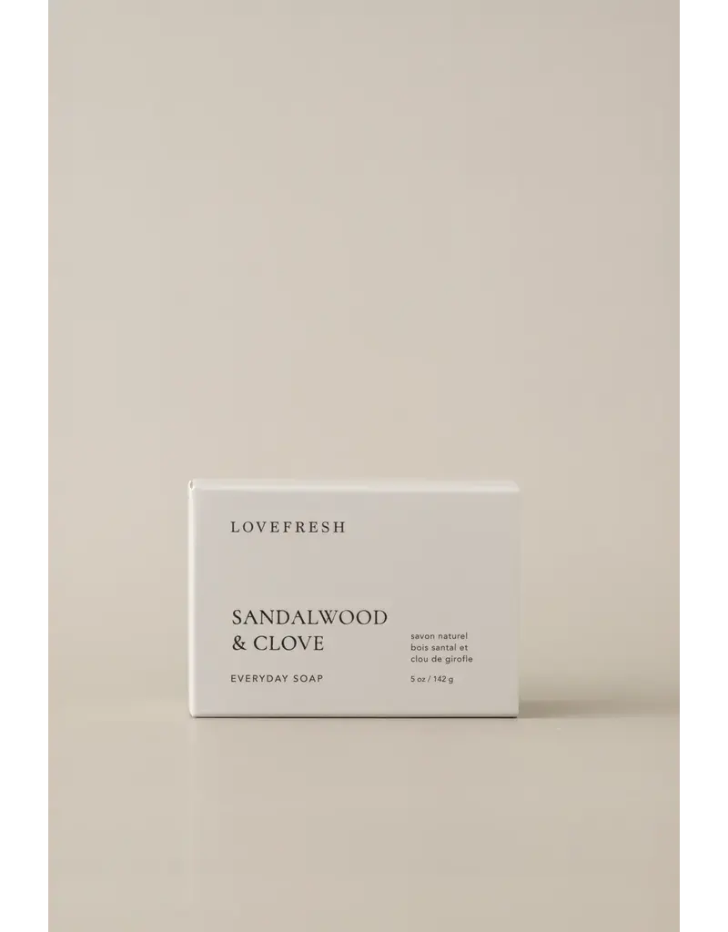 Love Fresh Lovefresh Sandalwood & Clove Everyday Soap – 5 oz / 142g