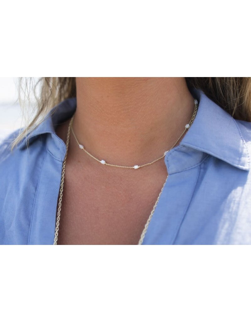 Glee Jewelry Gina Necklace with Mother of Pearl by Glee Jewelry Canada