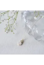 Glee Jewelry Anastasia Rose Quartz Gold Necklace by Glee Jewelry Canada