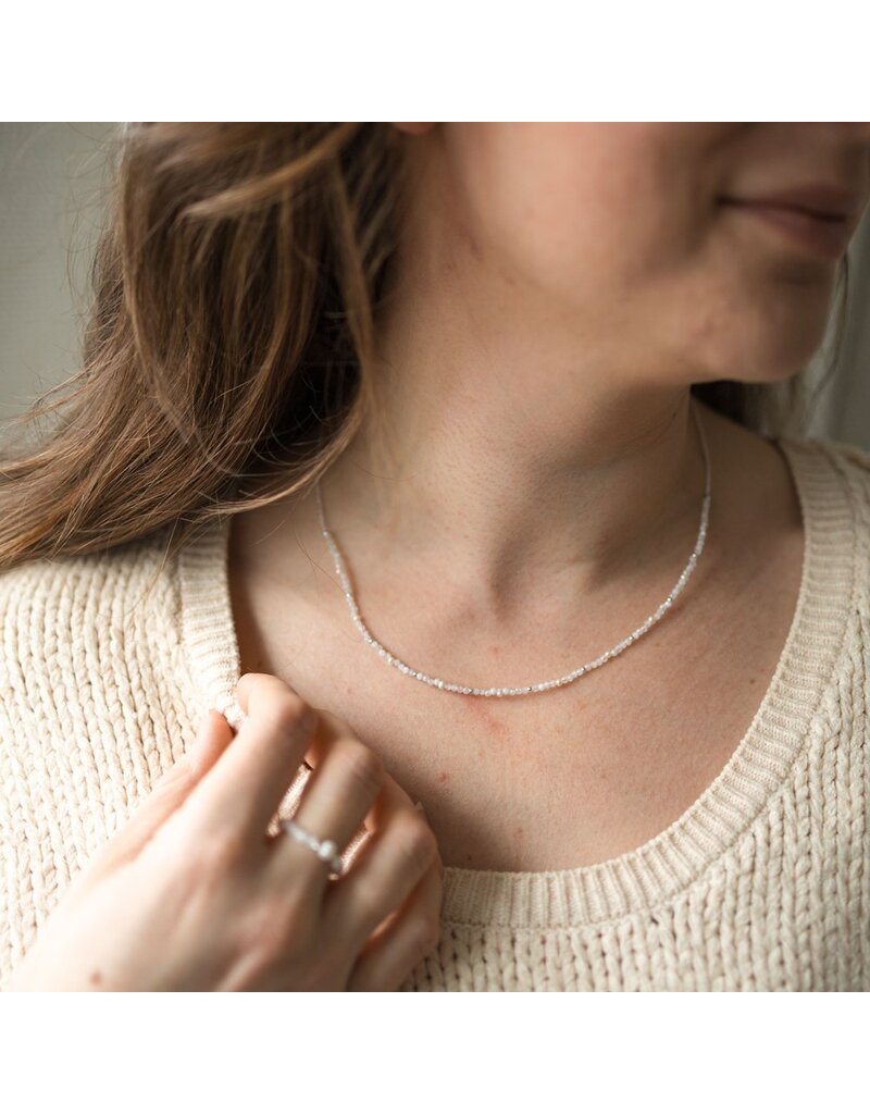 Glee Jewelry Beth Necklace with White Moon Stone by Glee