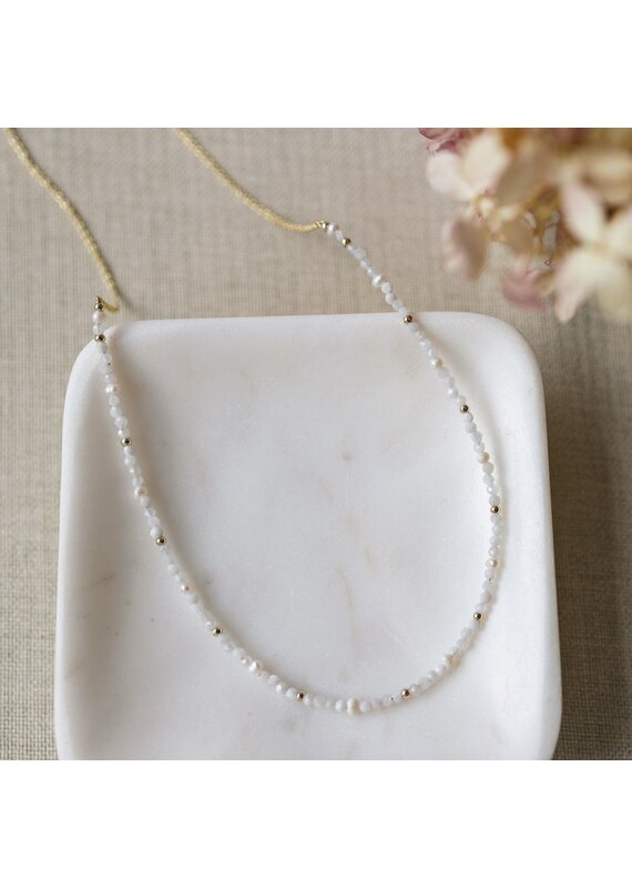 Glee Jewelry Beth Necklace with White Moon Stone by Glee