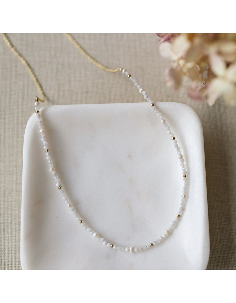 Glee Jewelry Beth Necklace with White Moon Stone by Glee