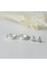 Glee Jewelry Duet Opal & Sparkle Earring Set