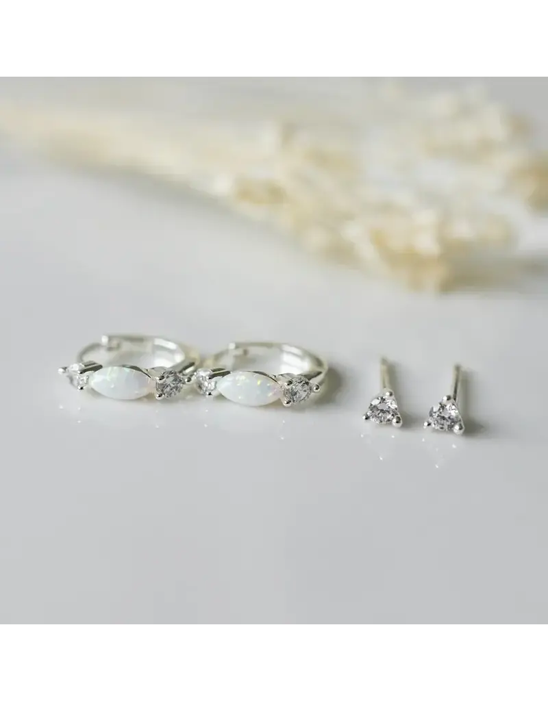 Glee Jewelry Duet Opal & Sparkle Earring Set