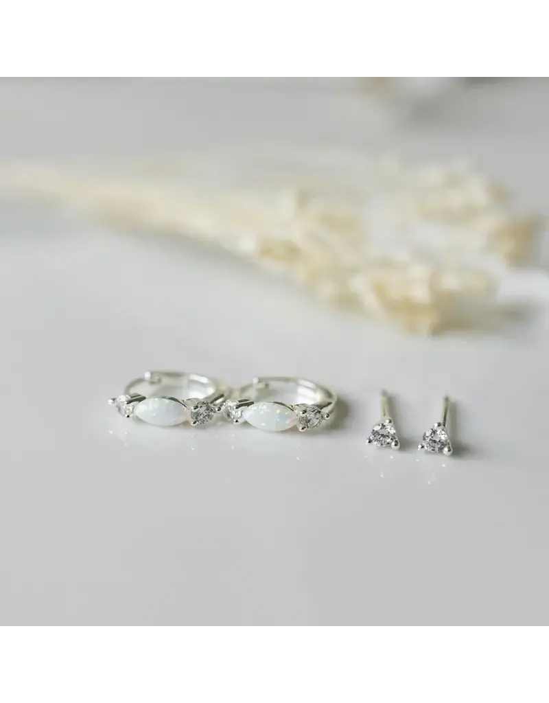 Glee Jewelry Duet Opal & Sparkle Earring Set