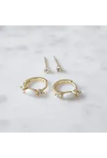 Glee Jewelry Duet Opal & Sparkle Earring Set