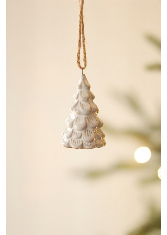 Indaba Trading Co. Ceramic Snowdrift Tree Ornament