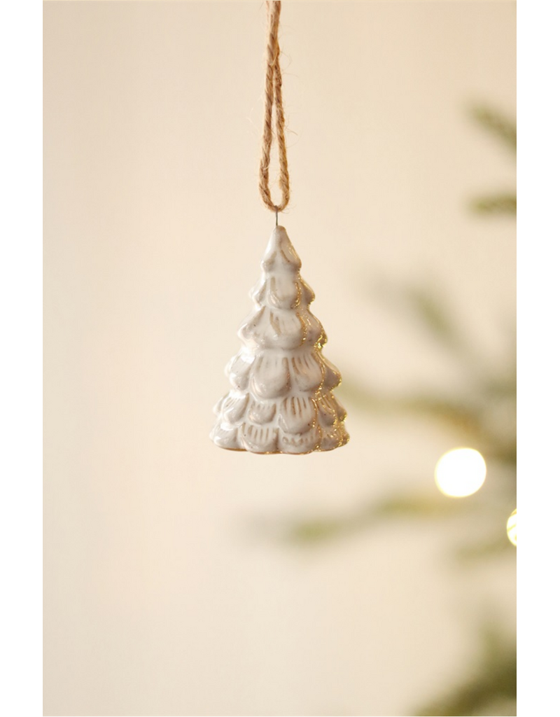 Indaba Trading Co. Ceramic Snowdrift Tree Ornament