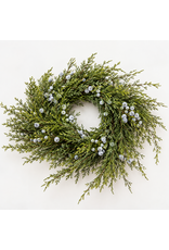 Juniper Berry Candle Wreath | 9" Round with 4" Center