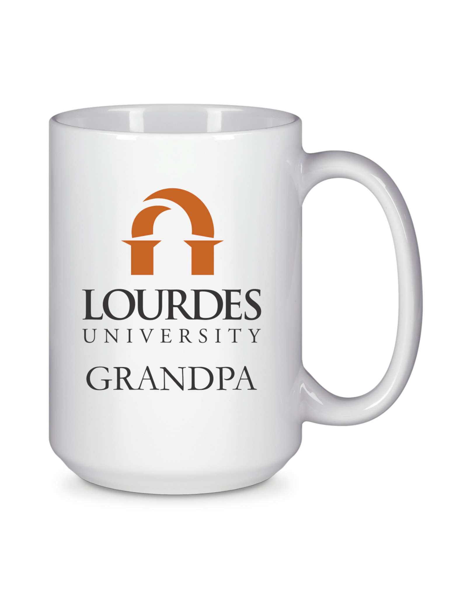 15 Oz Ceramic Mug - White - Arch Logo -Grandpa