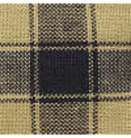 Yd. Navy Blue and Tan House Check Fabric #24