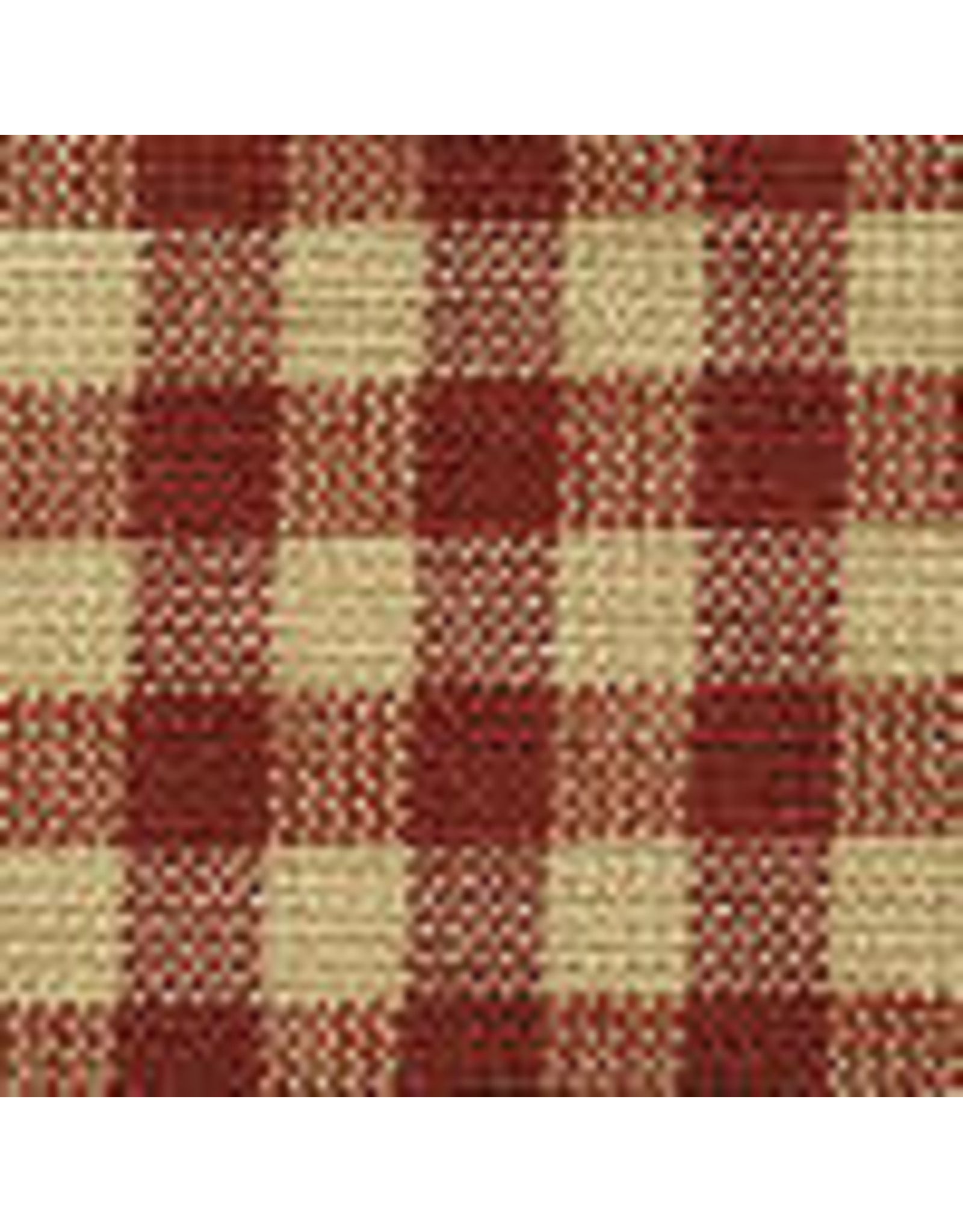 Yd. Red and Tan Little Square Check Fabric #304