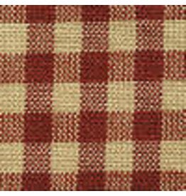 Yd. Red and Tan Little Square Check Fabric #304