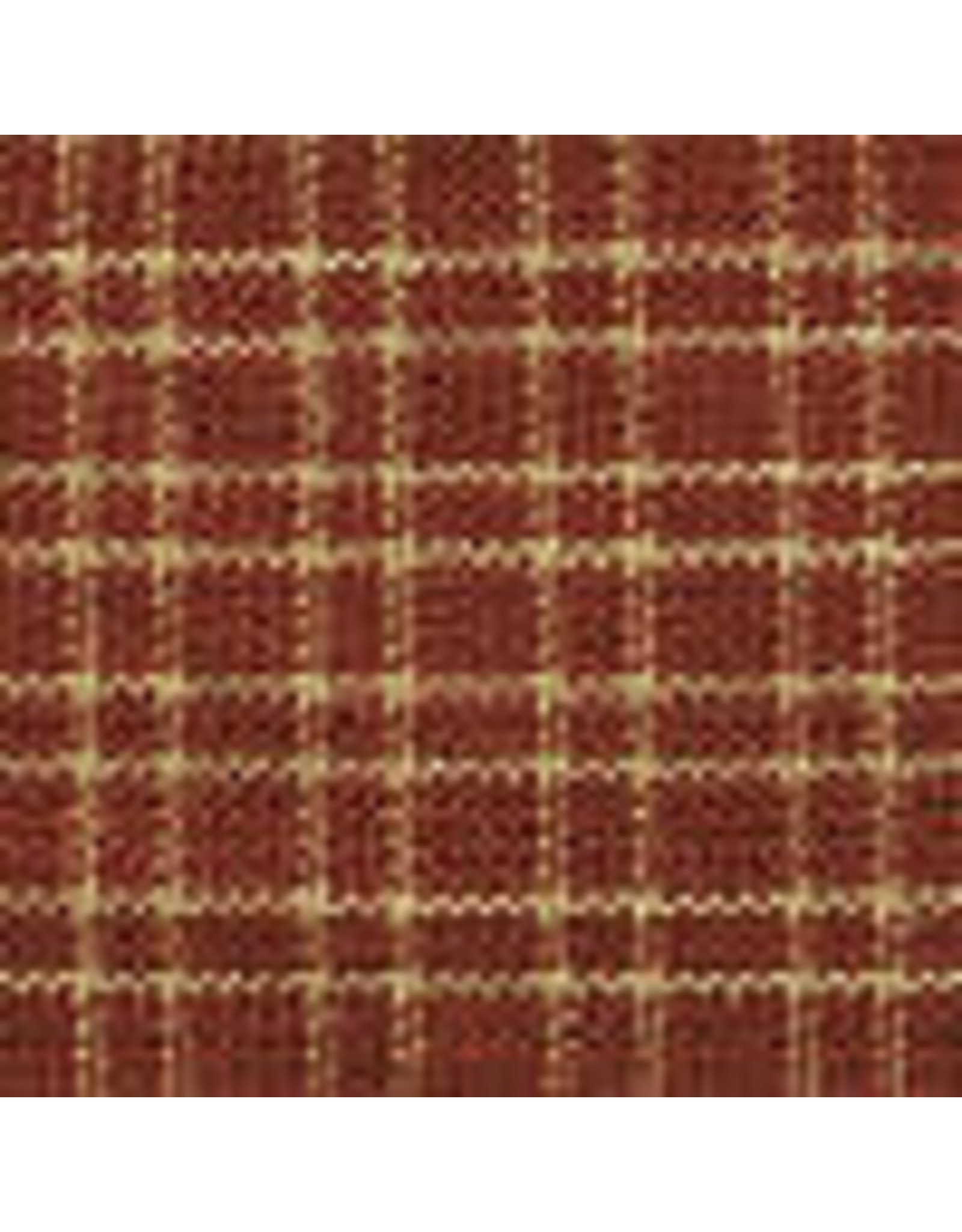 Yd. Red and Tan  Reverse Double Pane Fabric #311