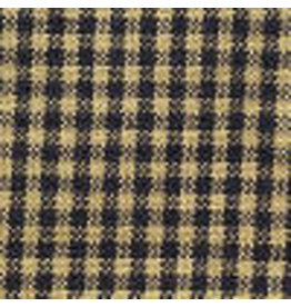 Yd. Navy and Tan Mini Check Fabric #23