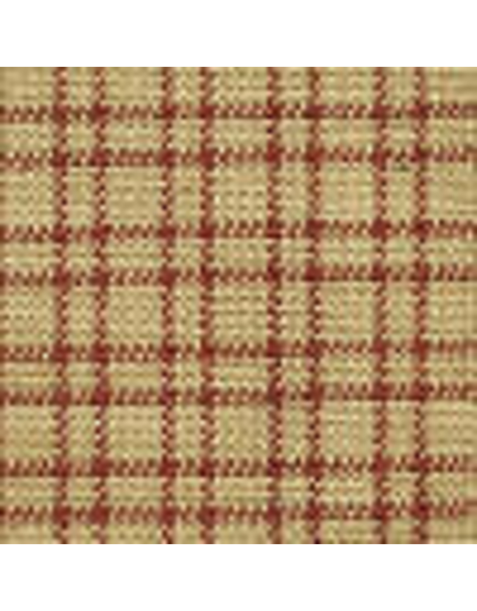 Yd. Red and Tan Double Pane Fabric #302