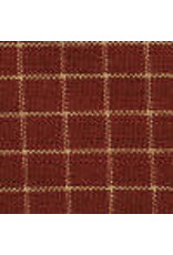 Yd. Red and Tan Small Window Pane Fabric #303