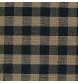 Yd. Black and Tan Small Check Fabric #52