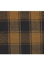 Yd. Pumpkin Spice and Black House Check Fabric #5054