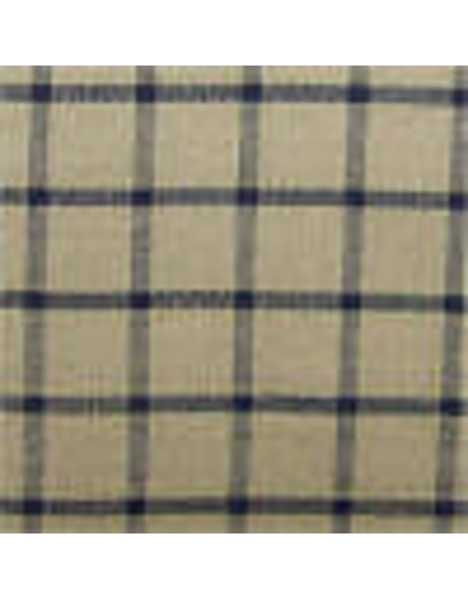 Yd. Black and Tan Windowpane Fabric #501