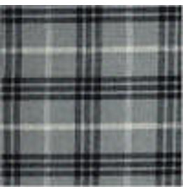 Yd. Gray and Black Bentley Plaid Fabric #1098