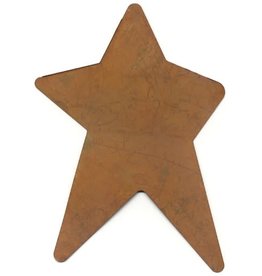 RUSTY TIN STAR( NO HOLE)  3 1/4" X 5"