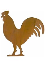 RUSTY TIN ROOSTER 8" (NO HOLE)