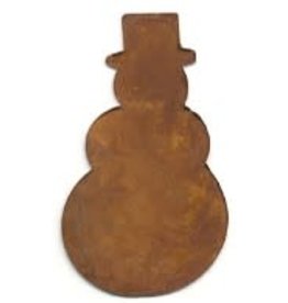 RUSTY TIN SNOWMAN 1 1/2" (NO HOLE) PACKAGED 12