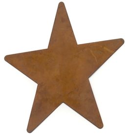 RUSTY TIN STAR 5" (NO HOLE) PACKAGED 12