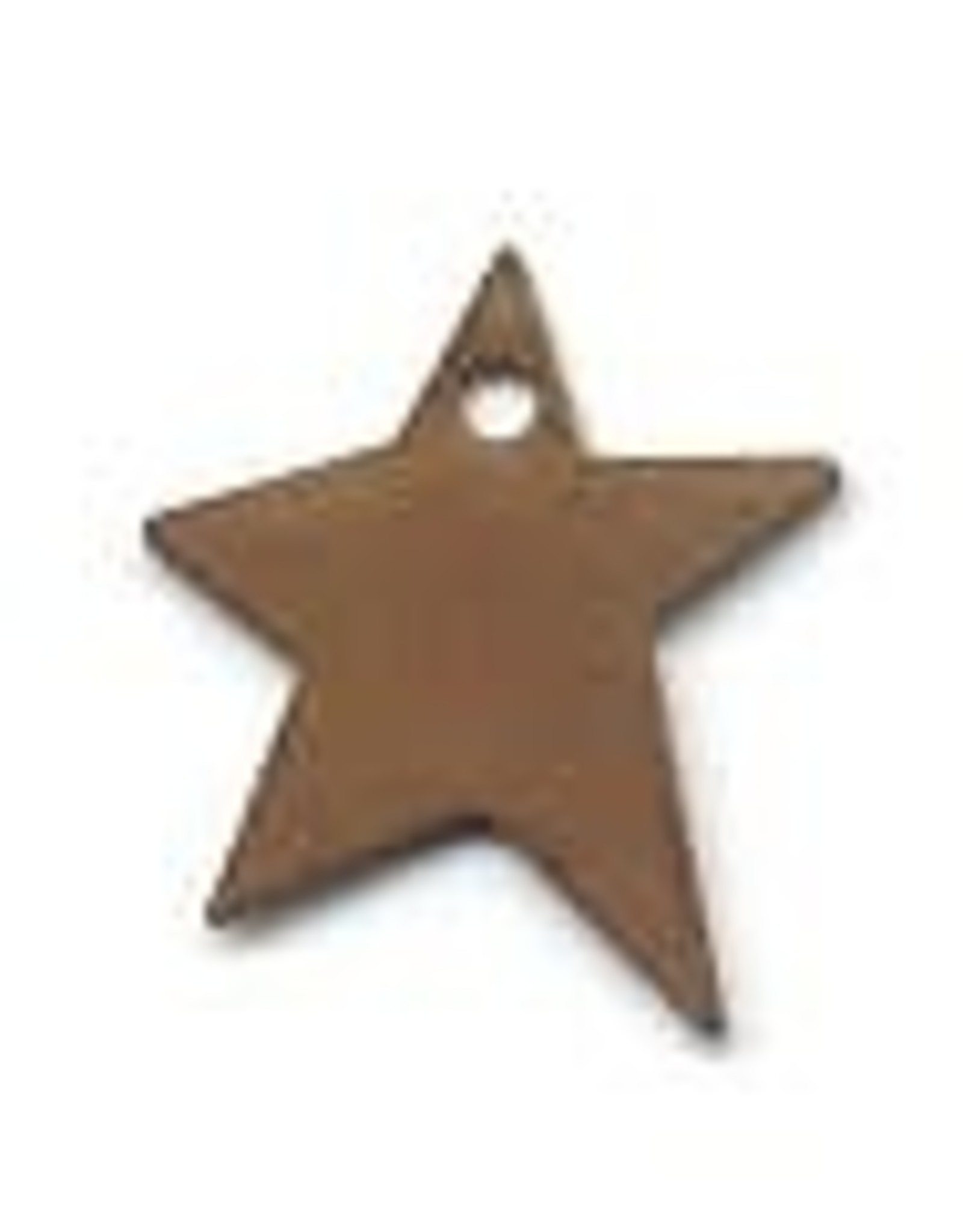 RUSTY TIN STAR 3/4" (WITH HOLE) PACKAGED 12