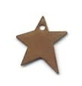 RUSTY TIN STAR 3/4" (WITH HOLE) PACKAGED 12