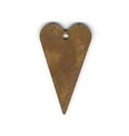 RUSTY TIN HEART 1 1/4" (WITH HOLE) PACKAGED 12