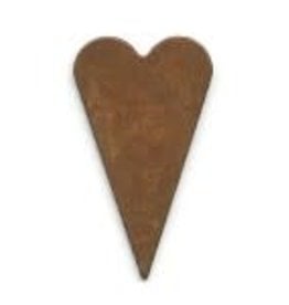 RUSTY TIN HEART 1 1/4" (NO HOLE) PACKAGED 12