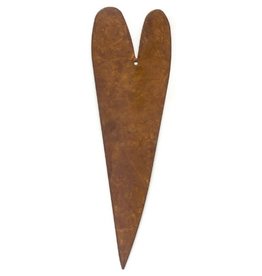RUSTY TIN HEART 5 1/2" (WITH HOLE) PACKAGED 12