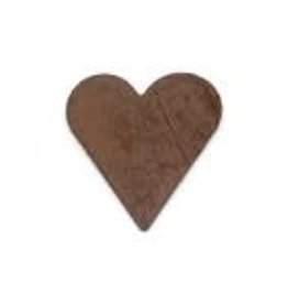 RUSTY TIN HEART 5/8" (NO HOLE) PACKAGED 12