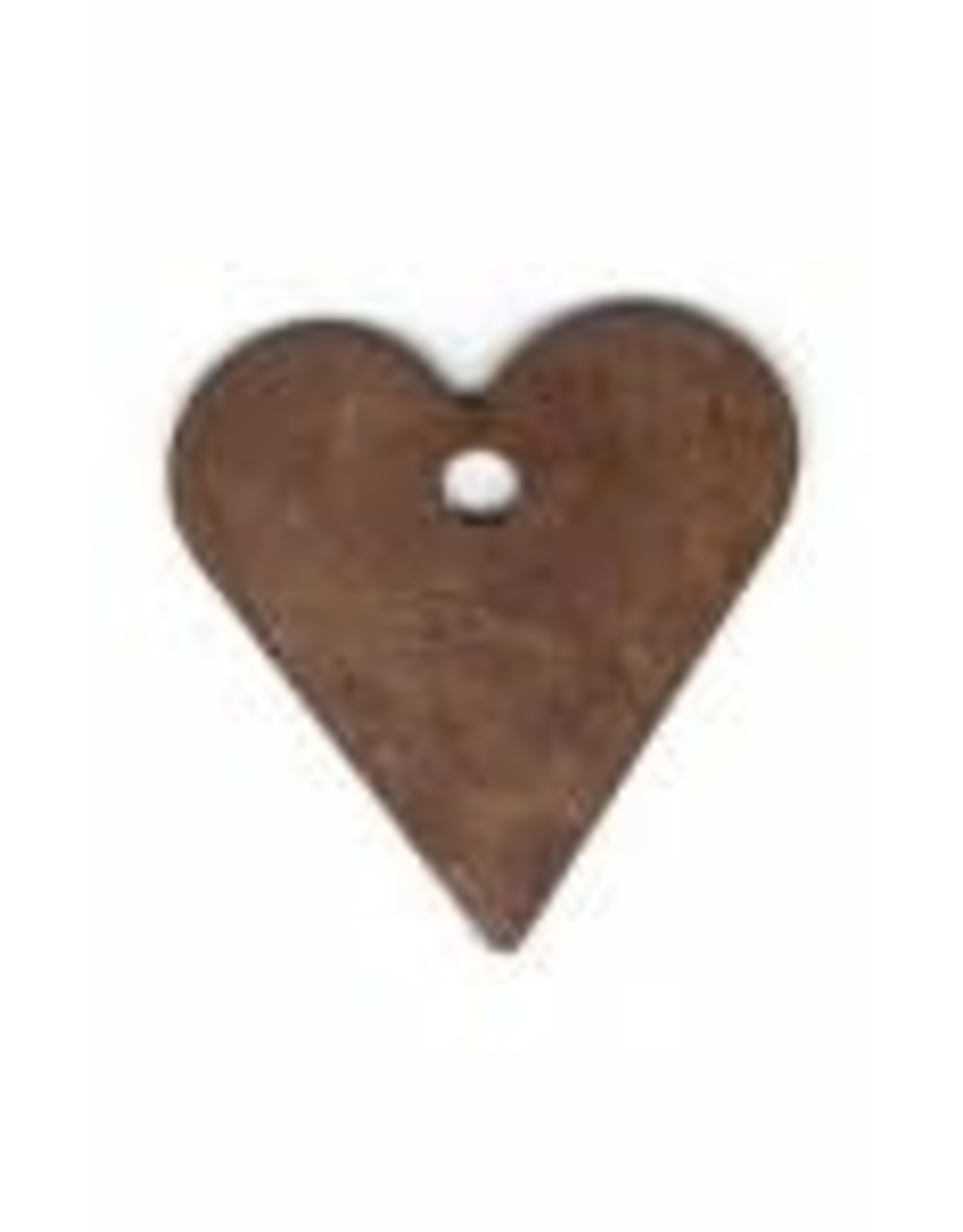 RUSTY TIN HEART 5/8" (WITH HOLE) PACKAGED 12