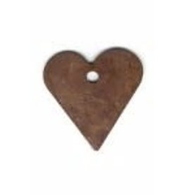 RUSTY TIN HEART 5/8" (WITH HOLE) PACKAGED 12