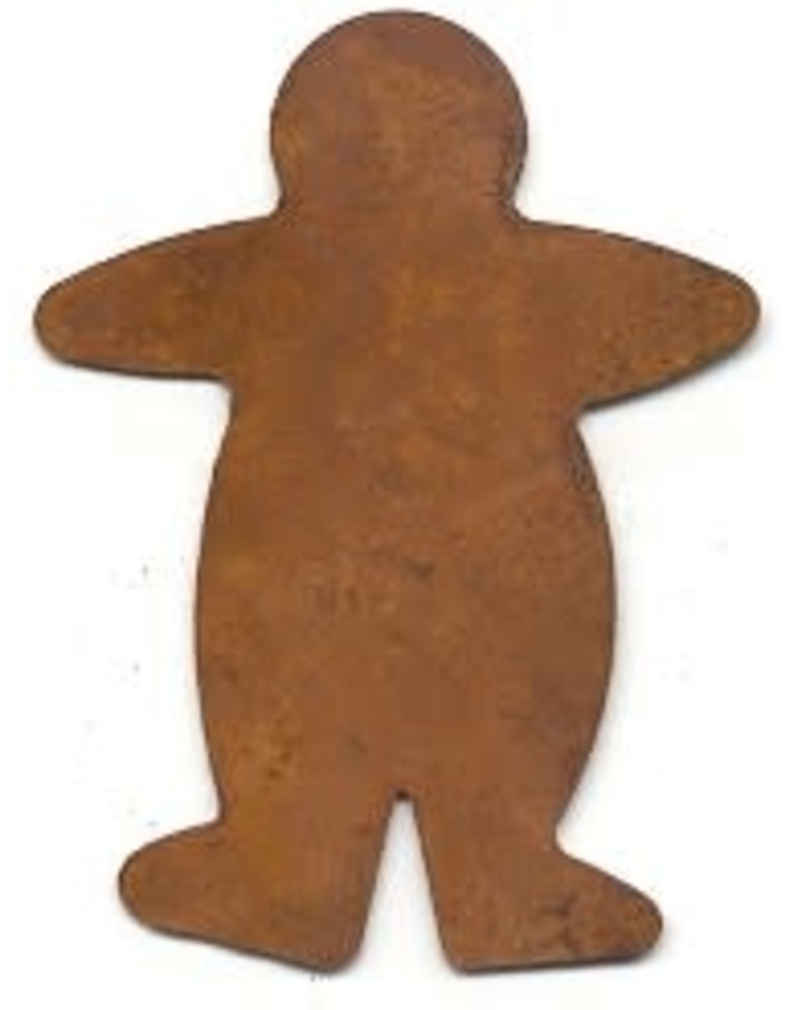 RUSTY TIN GINGERBREAD MAN 2 1/2" (NO HOLE) PACKAGED 12