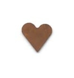 RUSTY TIN HEART 1/2" (NO HOLE) PACKAGED 12