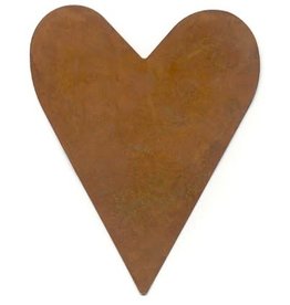 RUSTY TIN HEART 4 1/4" (NO HOLE) PACKAGED 12