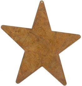 RUSTY TIN STAR 5" (WITH HOLE) PACKAGED 12